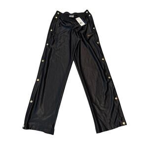 Reebok Men's Size S BB Gold Snap Pant Tear-Away Basketball Pants Black NWT $70